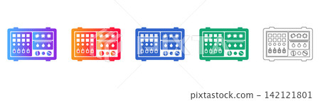 Industrial Control Panel Interface Icons Industrial Control Panel Interface Icons 142121801