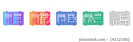 Professional Control Console Interface Icons Professional Control Console Interface Icons 142121802