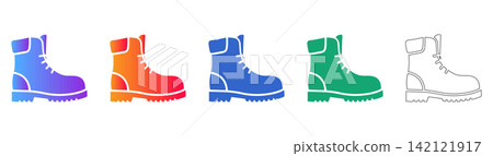 Heavy Duty Work Boot Vector Set 142121917