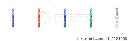 Precision Engineering Caliper Tool Vector Icon Set Precision Engineering Caliper Tool Vector Icon Set 142121968