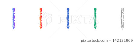 Technical Ruler Measurement Vector Icon Set Technical Ruler Measurement Vector Icon Set 142121969