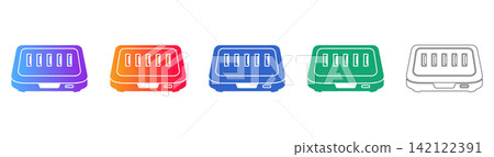 Multi Port USB Hub or Docking Station Icons 142122391