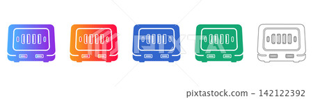 USB Docking Station and Connectivity Hub Icons 142122392