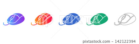 Computer Mouse Icon Set Vector Illustration Computer Mouse Icon Set Vector Illustration 142122394