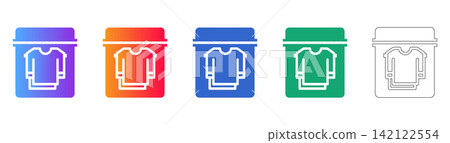 T Shirt Storage Box Icons Vector Collection T Shirt Storage Box Icons Vector Collection 142122554