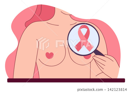 Breast Cancer Month background. Pink October. Vector Breast Cancer Month background. Pink October. Vector 142123814