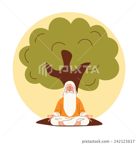 Happy Guru Purnima festival celebrated in India. Vector illustration Happy Guru Purnima festival celebrated in India. Vector illustration 142123817