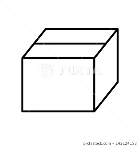 Simple cardboard box illustration Simple cardboard box illustration 142124158