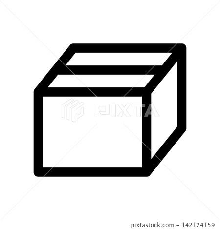 Simple cardboard box illustration Simple cardboard box illustration 142124159
