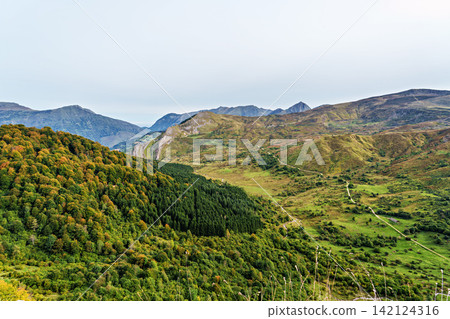Col d'Aubisque, France. Mountain pass in the French Pyrenees massif, symbol of the Tour de France in Bearn Col d'Aubisque, France. Mountain pass in the French Pyrenees massif, symbol of the Tour de France in Bearn 142124316