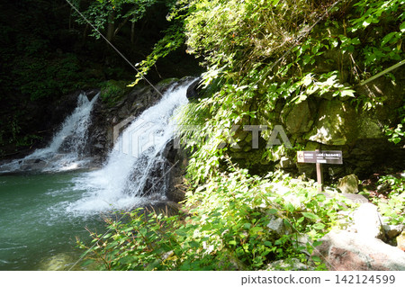 Shōjingataki Falls, Ichinotaki Waterfall, Ishikuragawa Valley, Hokuto City Shōjingataki Falls, Ichinotaki Waterfall, Ishikuragawa Valley, Hokuto City 142124599