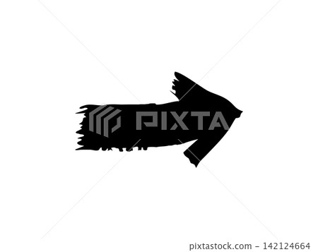 Arrow pointing right, depicting direction, progress, and development with a distressed, grunge texture Arrow pointing right, depicting direction, progress, and development with a distressed, grunge texture 142124664