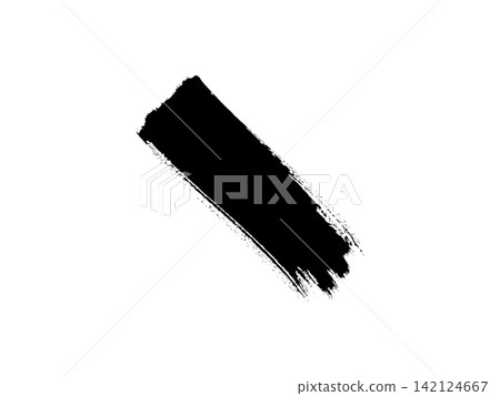 Black Dry Brush Stroke with Textured Paint Bristle Marks. Hand Painted Abstract Grunge Brush Swipe Design Element Black Dry Brush Stroke with Textured Paint Bristle Marks. Hand Painted Abstract Grunge Brush Swipe Design Element 142124667