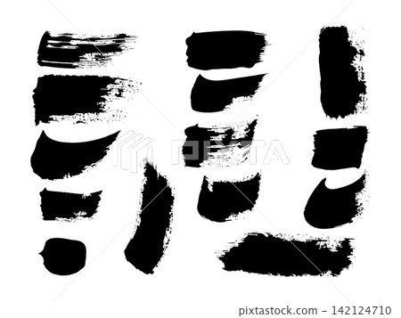 Vibrant Paint Brush Strokes Collection with Textured Acrylic Grunge Marks, Expressive Artistic Swashes, Dry Brush Lines Vibrant Paint Brush Strokes Collection with Textured Acrylic Grunge Marks, Expressive Artistic Swashes, Dry Brush Lines 142124710