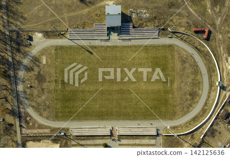 football field, sports ground, view from above football field, sports ground, view from above 142125636