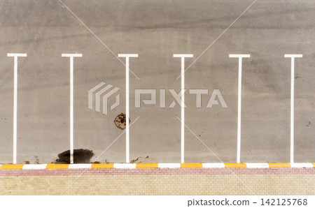 asphalt, car parking, view from above asphalt, car parking, view from above 142125768
