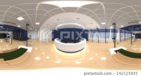 spherical panorama of the interior, 3D illustration, render spherical panorama of the interior, 3D illustration, render 142125935