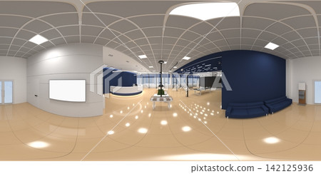 spherical panorama of the interior, 3D illustration, render spherical panorama of the interior, 3D illustration, render 142125936