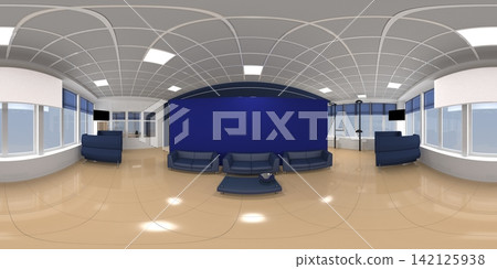 spherical panorama of the interior, 3D illustration, render spherical panorama of the interior, 3D illustration, render 142125938
