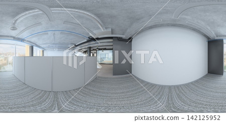 spherical panorama of the interior, 3D illustration, render 142125952
