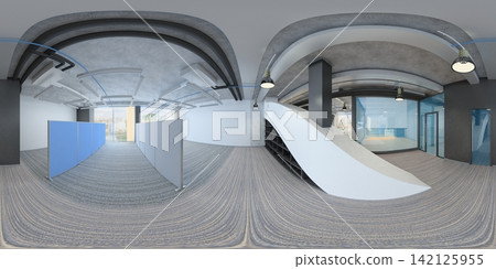 spherical panorama of the interior, 3D illustration, render spherical panorama of the interior, 3D illustration, render 142125955