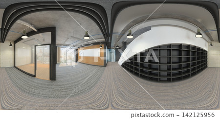 spherical panorama of the interior, 3D illustration, render spherical panorama of the interior, 3D illustration, render 142125956