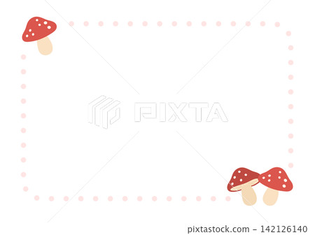 Cute autumn mushroom frame, red mushroom Cute autumn mushroom frame, red mushroom 142126140