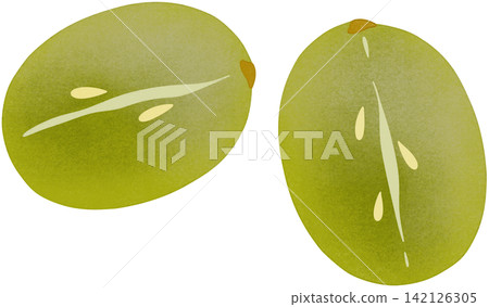 green grape cut half green grape cut half 142126305