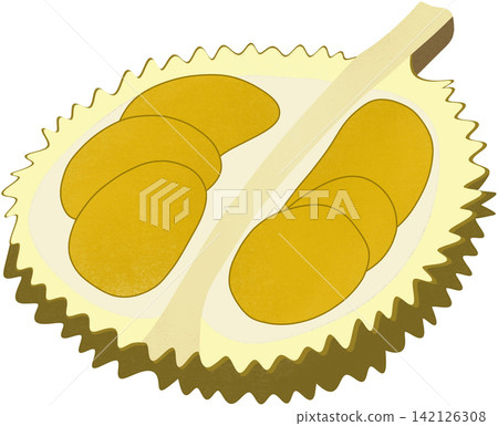 durian cut half durian cut half 142126308