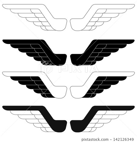 Angel wings in elegant golden color Angel wings in elegant golden color 142126349