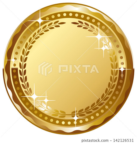 Luxurious emblem frame, gold Luxurious emblem frame, gold 142126531