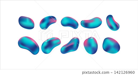 3D Chrome abstract liquid shapes. Inflated metal objects. Realistic render elements set 3D Chrome abstract liquid shapes. Inflated metal objects. Realistic render elements set 142126960