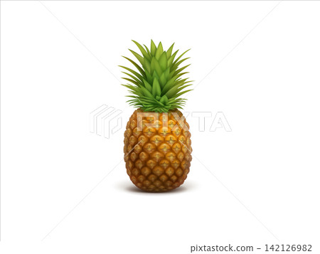 3d render of pineapple juicy fruit on transparent background 3d render of pineapple juicy fruit on transparent background 142126982