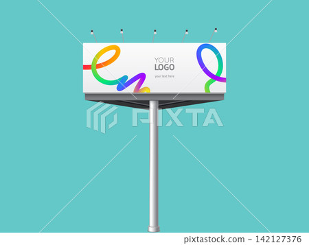 Blank wide large display or white billboard mock up. Template, consumerism, advertising, white screen, copy space and mockup concept Blank wide large display or white billboard mock up. Template, consumerism, advertising, white screen, copy space and mockup concept 142127376