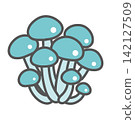 Illustration of Nameko mushrooms 142127509