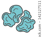 Illustration of wood ear mushrooms (kikurage) 142127511