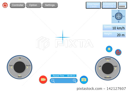Drone controller screen design. Drone controller screen design. 142127607