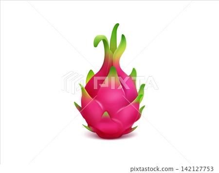 Dragon fruit ripe 3d illustration Dragon fruit ripe 3d illustration 142127753