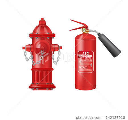 Red Fire Hydrant for Urban Firefighting and Emergency Safety Red Fire Hydrant for Urban Firefighting and Emergency Safety 142127910