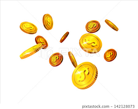 Falling dollar coins money investment concept Falling dollar coins money investment concept 142128073