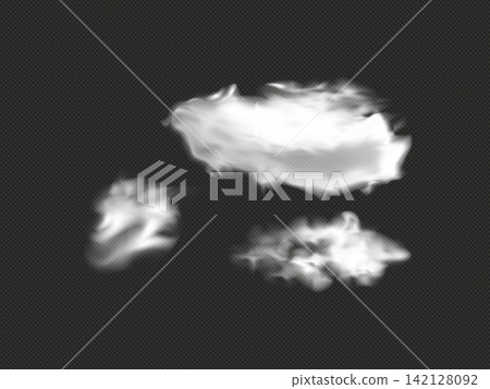 Fluffy clear white clouds cut out transparent background. 3d rendering of cloud Fluffy clear white clouds cut out transparent background. 3d rendering of cloud 142128092