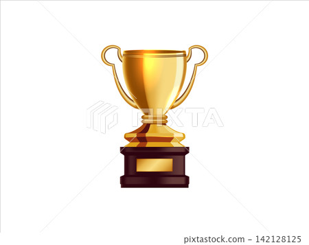 Gold trophy cup isolated on transparent background in Realistic 3d Style Gold trophy cup isolated on transparent background in Realistic 3d Style 142128125