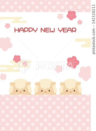 Cute sheep-themed New Year's cards for the Year of the Sheep Cute sheep-themed New Year's cards for the Year of the Sheep 142128211
