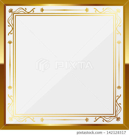 High-quality Western-style frame, square shape, white and gold. High-quality Western-style frame, square shape, white and gold. 142128317