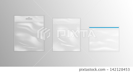 Plastic clear transparent realistic bags Plastic clear transparent realistic bags 142128453