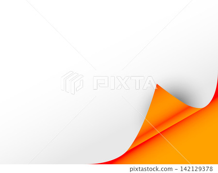 Realistic empty paper fold corner mockup Realistic empty paper fold corner mockup 142129378