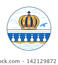 Skeppsholm Bridge Stockholm Landmark Line Icon 142129872