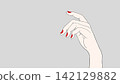 Beautiful hand expressions, hand illustrations 142129882
