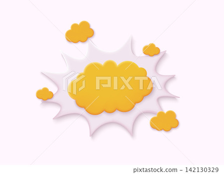 3D comic speech bubble.3D Vector Illustrations. 3D comic speech bubble.3D Vector Illustrations. 142130329