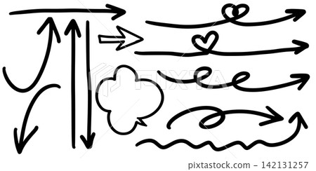 Stylish and emotionally evocative hand-drawn arrow design Stylish and emotionally evocative hand-drawn arrow design 142131257